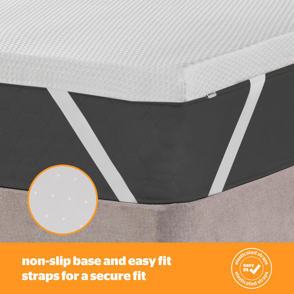 Silentnight Impress Memory Foam Mattress Topper - 5cm Thick Luxury Orthopedic King Size Mattress Topper for Back and Neck Pain - Removable Washable Cover
