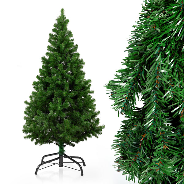 KLASS 6ft Christmas Tree 700 Tips Lush Xmas Tree Premium PVC Realistic Artificial Christmas Tree With Metal Stand, Green Christmas Trees in 4ft, 5ft, 6 ft 7ft Sizes Perfect Christmas Decoration (6ft)