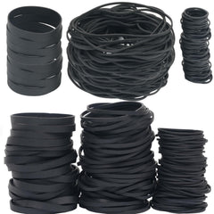 Rubber Band Assorted Sizes Net Weight 190grams Black Elastic Bands Tactical Rubber Bands for Office supplies 40mm,60mm,(80 x3mm),(90 x 6mm),(90 x12mm),(120 x1.5mm)