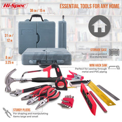 Hi-Spec 71pc Home & Office DIY Tool Kit Set. Complete Household Tool Box with Essential Hand Tools Included for Basic General Repairs & Maintenance