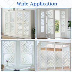 Coavas Window Privacy Film for Frosted Windows: Modern Brick Patterned, Anti UV Obscure Window Films, Self Adhesive Static Cling No Glue Removable, Opaque Frosting Window for Home Office, 75x200cm