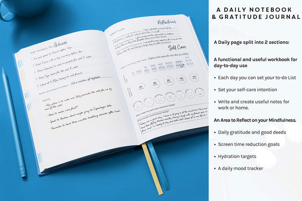 The Calm & Mindful Notebook – Guided Self Care Journal with Writing Prompts – A5 Gratitude Journal to Promote Mindfulness, Self Kindness, Meditation, and Stress Relief…