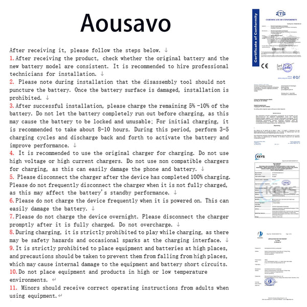 Aousavo 3.7L1200SPB Replacement Battery Compatible with Texas Instruments Battery TI-Nspire CX and CX CAS and CX II CAX, TI-84 Plus CE