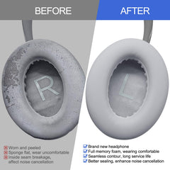 Replacement Ear Pads for Bose NC700 Noise Cancelling Headphones, Upgrade Protein Leather Earpad Cushions for Bose 700 Over-Ear Headset (Silver)