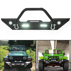 ECOTRIC Front Bumper Compatible with Jeep Wrangler JK JL/JLU Gladiator JT
