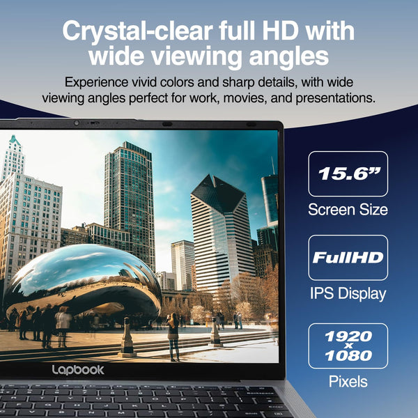 15.6" Full HD Laptop - 8GB RAM 512GB M.2 SSD Windows 11 Home, Dual-Band WiFi, Integrated Webcam - S15 N2 15 Inch Lightweight Laptop