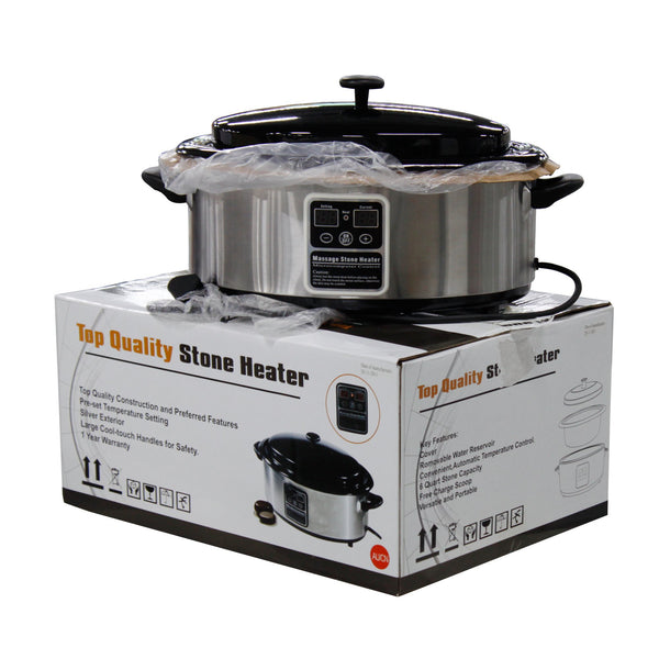 Master Massage Digital Professional Massage Hot Stone Warmer Heater Heating Device (6 Quart)