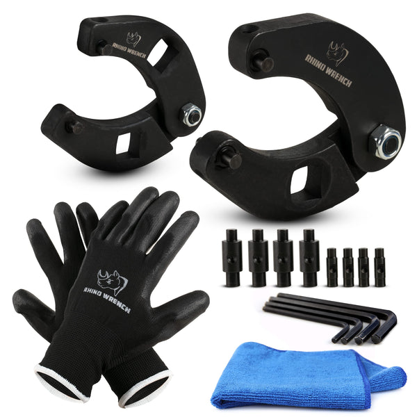 Eleon Rhino Gland Nut Wrench Set - 2pcs Adjustable Hydraulic Cylinder Spanner Wrench - 0.75" to 6" & 0.5" to 3.75" - Farm & Construction Equipment