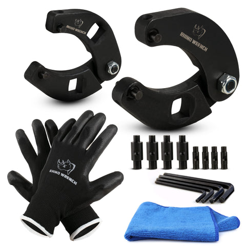 Eleon Rhino Gland Nut Wrench Set - 2pcs Adjustable Hydraulic Cylinder Spanner Wrench - 0.75" to 6" & 0.5" to 3.75" - Farm & Construction Equipment