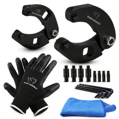Eleon Rhino Gland Nut Wrench Set - 2pcs Adjustable Hydraulic Cylinder Spanner Wrench - 0.75" to 6" & 0.5" to 3.75" - Farm & Construction Equipment