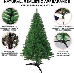 UR CHOICE | 𝟓 𝐅𝐓 𝐂𝐡𝐫𝐢𝐬𝐭𝐦𝐚𝐬 𝐓𝐫𝐞𝐞 | Realistic Green Artificial Xmas Tree | Natural Realistic Branch Appearance | Quick and Easy Setup | Home Decoration