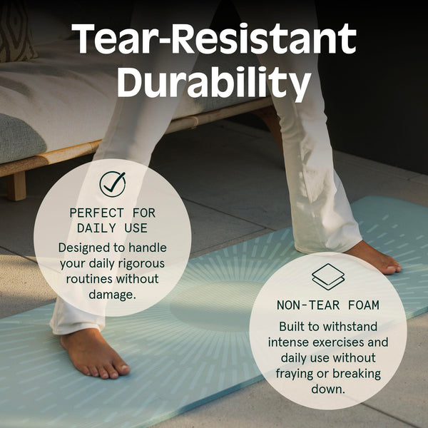 Retrospec Retrospec Solana Yoga Mat 1/2" Thick w/Nylon Strap for Men & Women - Non Slip Excercise Mat for Yoga, Pilates, Stretching, Floor & Fitness Workouts,Ocean Blue
