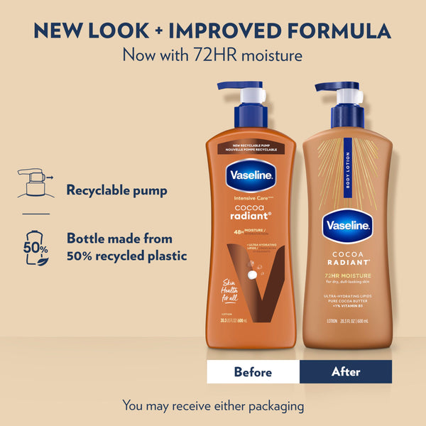 Vaseline Intensive Care Body Lotion, Cocoa Radiant, 20.3 oz