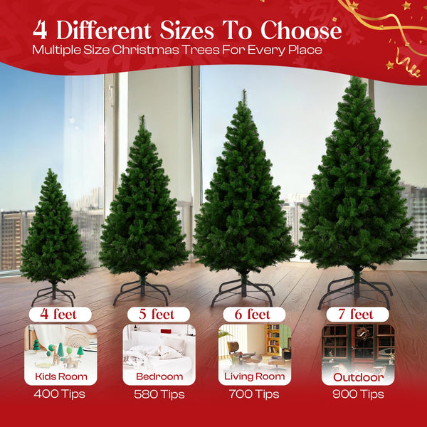 8 Ft Artificial Christmas Tree Blue Spruce Realistic Xmas Tree 2458 PE/PVC Tips – Christmas