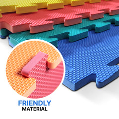 STERUN Foam Play Mat – EVA Puzzle Baby Mats, Multicolor 36pcs, 10mm Thick, 30x30cm Interlocking Tiles for Indoor/Outdoor Play & Yoga
