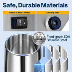 VIVOHOME Water Distiller 304 Stainless Steel 4L BPA Free Countertop Distilling Machine with Glass Container and Smart Switch for Pure Water at Home or Office