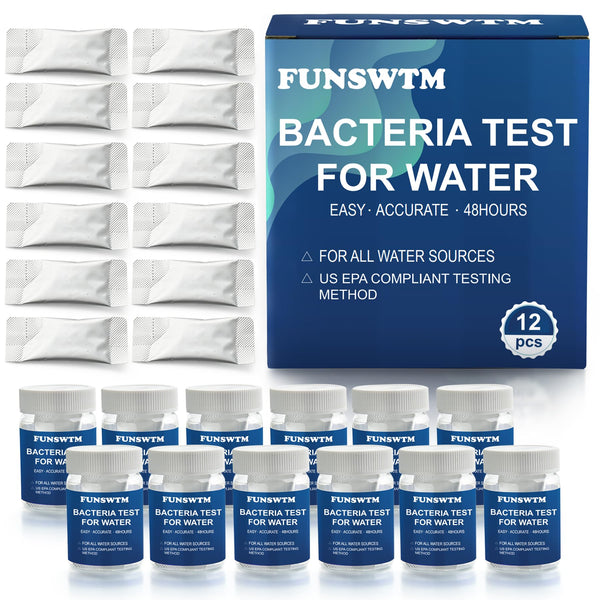 Coliform Bacteria Water Test Kit: 12-Pack Water Bacteria Test Kit Easy At-Home Well Water, Tap, Pool, Spring, Pond, Lake Drinking Water Quality Test