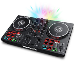 Numark Party Mix - DJ Controller with Party Lights, DJ Set with 2 Decks, DJ Mixer & soundcore by Anker Q30 Hybrid Active Noise Cancelling Headphones with Multiple Modes