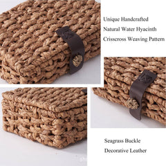 Water Hyacinth Storage Baskets Vintage Water Hyacinth Rectangular