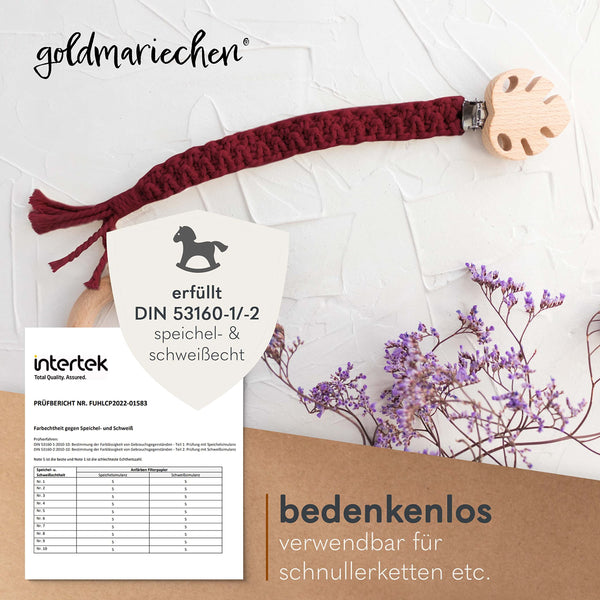 goldmariechen - Premium Makramee Garn (Burgunder) 3mm x 100m - 100% Baumwolle - Makrameegarn Baumwollgarn für DIY-Deko Wandbehang, Blumenampel, Vorhang, Traumfänger, Schlüsselanhänger, Türvorhang