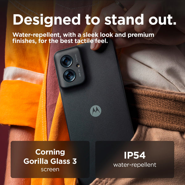 Motorola Moto G55 5G(6.49''Full HD+ 120Hz,Water-repellent IP52,50MP camera with OIS, 68W TurboPower charging,5000mAh battery,Dolby Atmos audio,Android 14,MediaTek Dimensity 7025,Dual SIM),Forest Grey