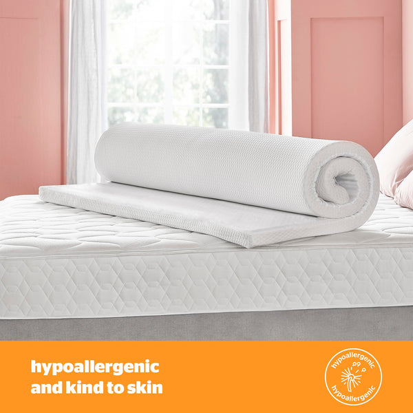 Silentnight Impress Memory Foam Mattress Topper - 5cm Thick Luxury Orthopedic King Size Mattress Topper for Back and Neck Pain - Removable Washable Cover