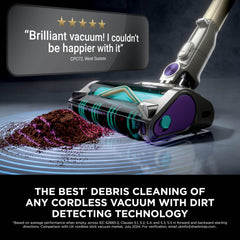 Shark PowerDetect Cordless Vacuum Cleaner, DuoClean Detect, Reverse Clean, Anti Hair Wrap Plus, Lightweight, 70 Min Runtime, Pet, Crevice & Multi-Surface Tools, Flexible, Handheld Mode, Grey IP1251UKT