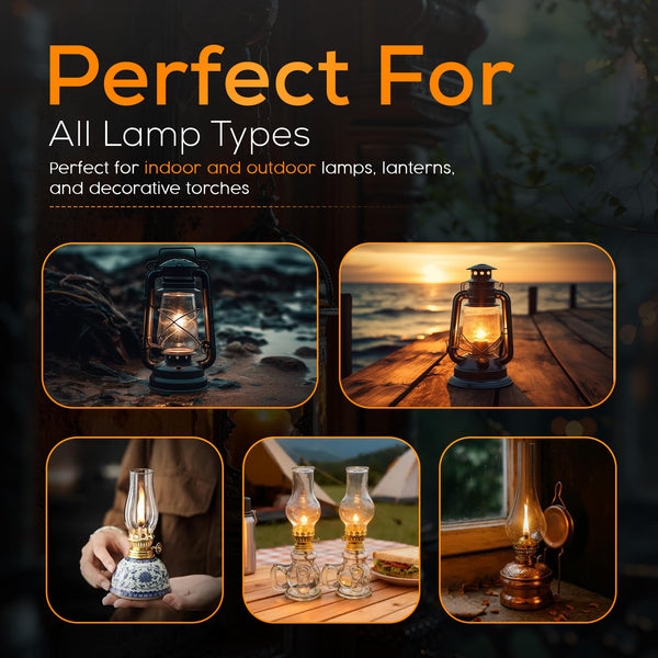 Quebec Clear Lamp Oil 2 x 1L – Clean Burning for Indoor & Outdoor Oil Lamps, Lanterns & Torches, Odorless Formula