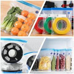 JAOUI 3D Printer Filament Storage Bags Vacuum Sealed Kit, 30 Pack Filament Storage Bags (30x34cm) with Electric Pump, Desiccants and Sealing Clips, Filament Vacuum Storage Kit for Keeping Filament Dry