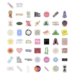 Manifestation Stickers for Water Bottle and Laptop - Manifestation Party Supplies & Decorations, Waterproof Vinyl Decals, Motivational and Inspirational Stickers, Gifts for Women & Men