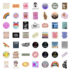 Manifestation Stickers for Water Bottle and Laptop - Manifestation Party Supplies & Decorations, Waterproof Vinyl Decals, Motivational and Inspirational Stickers, Gifts for Women & Men