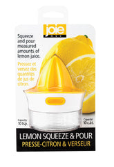 Joie Citrus Juicer with Built-In Strainer, Manual Lemon and Lime Squeezer, Yellow