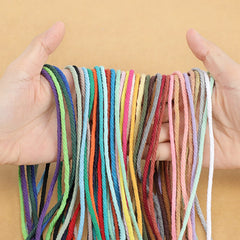 Makramee Garn 3mm x 200m, Baumwollkordel Farbig Baumwollgarn Geflochten Baumwollseil, Natürliche Baumwollschnur für Makramee Wandbehang, Blumenampel, Vorhang und Mehr DIY Deco, Bläuliches Grün