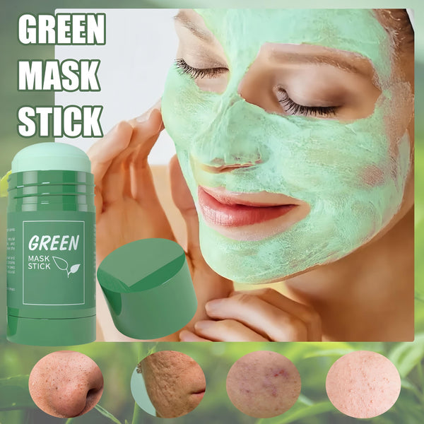 OunTechGlory 2PCS Green Tea Deep Cleanse Mask Stick, Deep Cleansing & Blackhead Remover, Green Tea Face Mask Stick, Moisturizes & Purifies Skin for Men & Women, Deep Cleansing Facial Pores for Skin