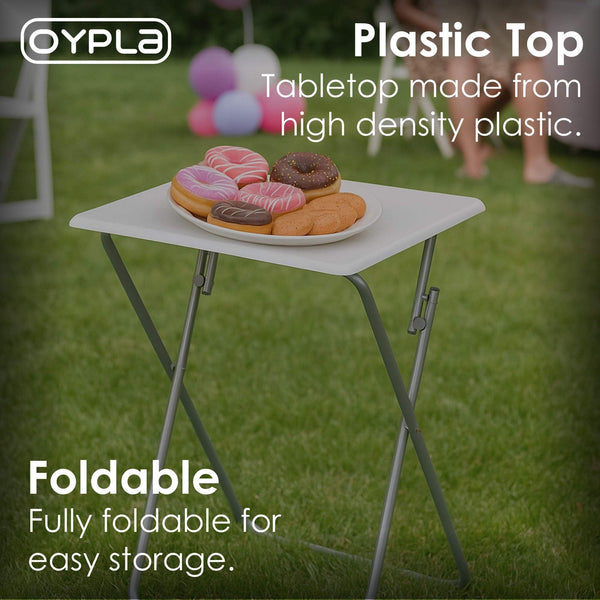 Oypla Lightweight Portable Folding Snack Laptop TV Tray Table Desk
