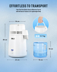CO-Z Water Distillers, Pure Distilled Water Machine for Home Countertop Table Desktop, 4L Distiller Water at Home, 4 Liter Water Purifier to Make Clean Water for Home Use