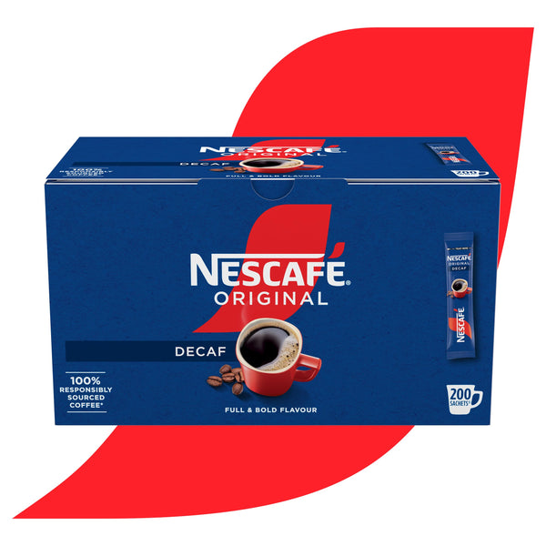 NESCAFÉ Original Decaf Instant Coffee Sachets - 200 x 1.8g Sticks