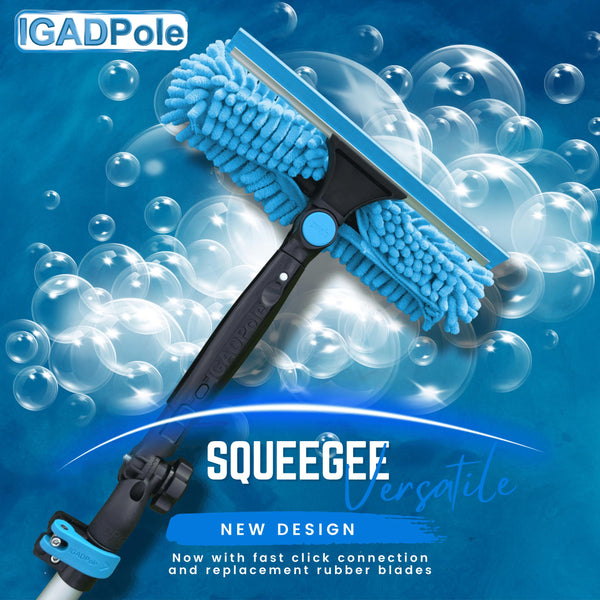 IGADPole 17ft(5m) Washing Kit: Water-fed Brush, Cobweb Duster and 10”(25cm) Squeegee and Soap Dispenser, Window Cleaning Kit Pole, Water Fed Telescopic Brush, Window Cleaning Equipment