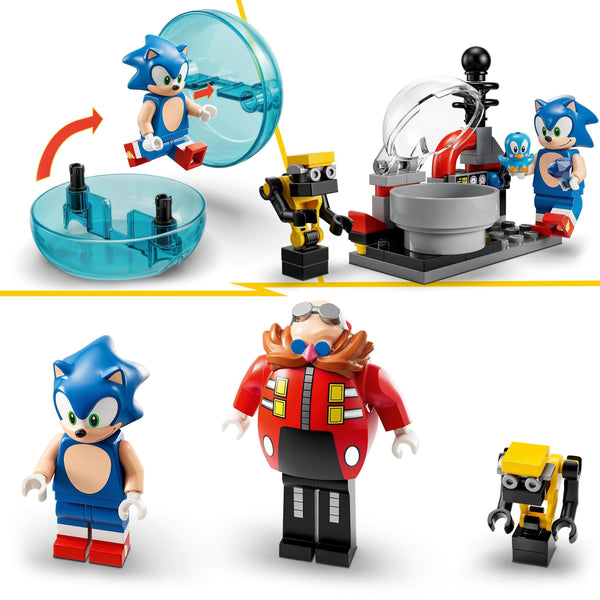 LEGO Sonic the Hedgehog Sonic vs. Dr. Eggman's Death Egg Robot Toy for Kids with Sonic’s Speed Sphere and Launcher Plus 6 Characters, Gift for Boys and Girls 76993