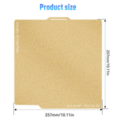 257 * 257mm A1 PEI Build Plate Double Sided Smooth Textured Heated Bed,Flexible Removable Spring Bed Plate for Bambu Lab A1/X1/X1C/X1E/P1P/P1S 3D Printer