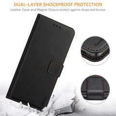 Ganbary Case Compatible with Samsung Galaxy A52s 5G/ A52 5G&4G, Premium PU Leather Flip Wallet Case [Full Protection] [Card Slots] [Kickstand], Black