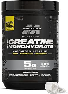 MuscleTech Creatine Monohydrate Powder, Platinum Pure (80 Servings)