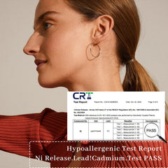 Senteria Creolen Silber 925 für Damen Hypoallergen Ohrringe Creolen Silber 925 Groß Leichte Dünne Damen Mädchen Ohrringe 30mm