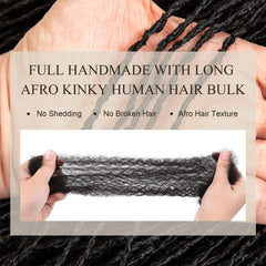 Originea Dreadlocs Extensions Human Hair 0.1cm Thickness Curly Tips Interlocked Sisters Locs 100% Real Human Hair Full Handmade Micro Locs with curly ends Dreadlock Extensions (10 Inch 100 Strands)