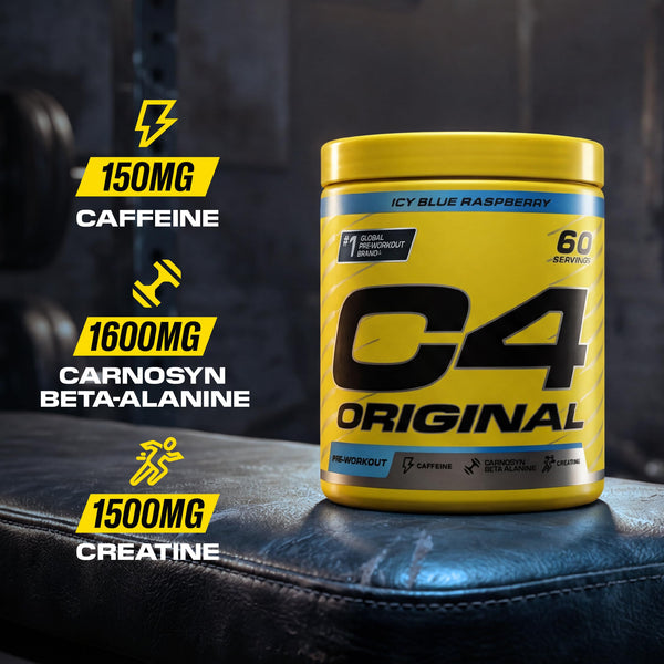 C4 Original Beta Alanine Sports Nutrition Bulk Pre Workout Powder for Men & Women | Best Pre-Workout Energy Drink Supplements | Creatine Monohydrate | Fruit Punch | 60 Servings
