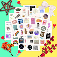 Manifestation Stickers for Water Bottle and Laptop - Manifestation Party Supplies & Decorations, Waterproof Vinyl Decals, Motivational and Inspirational Stickers, Gifts for Women & Men