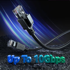 VOIETOLT Outdoor Cat 6 Ethernet Cable 40m, Water Resistant Direct Burial LLDPE UV Jacket - 24AWG 10Gbps High Speed Gigabit Internet Network Cable - CCA, UTP with 40 Ties - Black