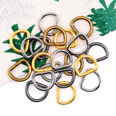 Swpeet Assorted Multi-Purpose Metal D Ring Semi-Circular D Ring Pack of 150, Mixed, 1/2 inch