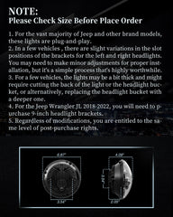 HWSTAR Pair New 1000% Bright Anti-glare 7 Inch Led Headlights Round Compatible with Jeep Wrangler JK JKU TJ LJ Chevy Ford GMC Dodge Mazda Nissan Mack VW etc DOT Approved H6024 Hi/Low Sealed Beam