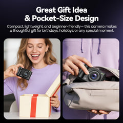 Digital Camera 4K for Photography Vlogging: 48MP Cameras for Video - 16X Zoom Photo Camera Gifts for Teens Ages 8-16 - 180°Flip Screen Compact Cámara - Point and Shoot Digital Cameras for YouTube